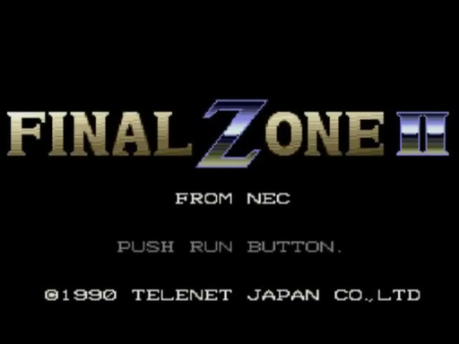 Final Zone II title screen for TurboGrafx CD
